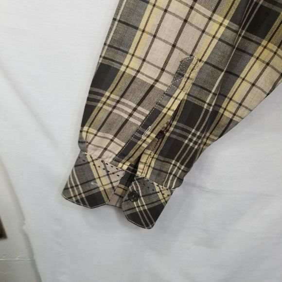 Method Button Down Shirt Mens Size XXL Tan Plaid - Picture 11 of 16